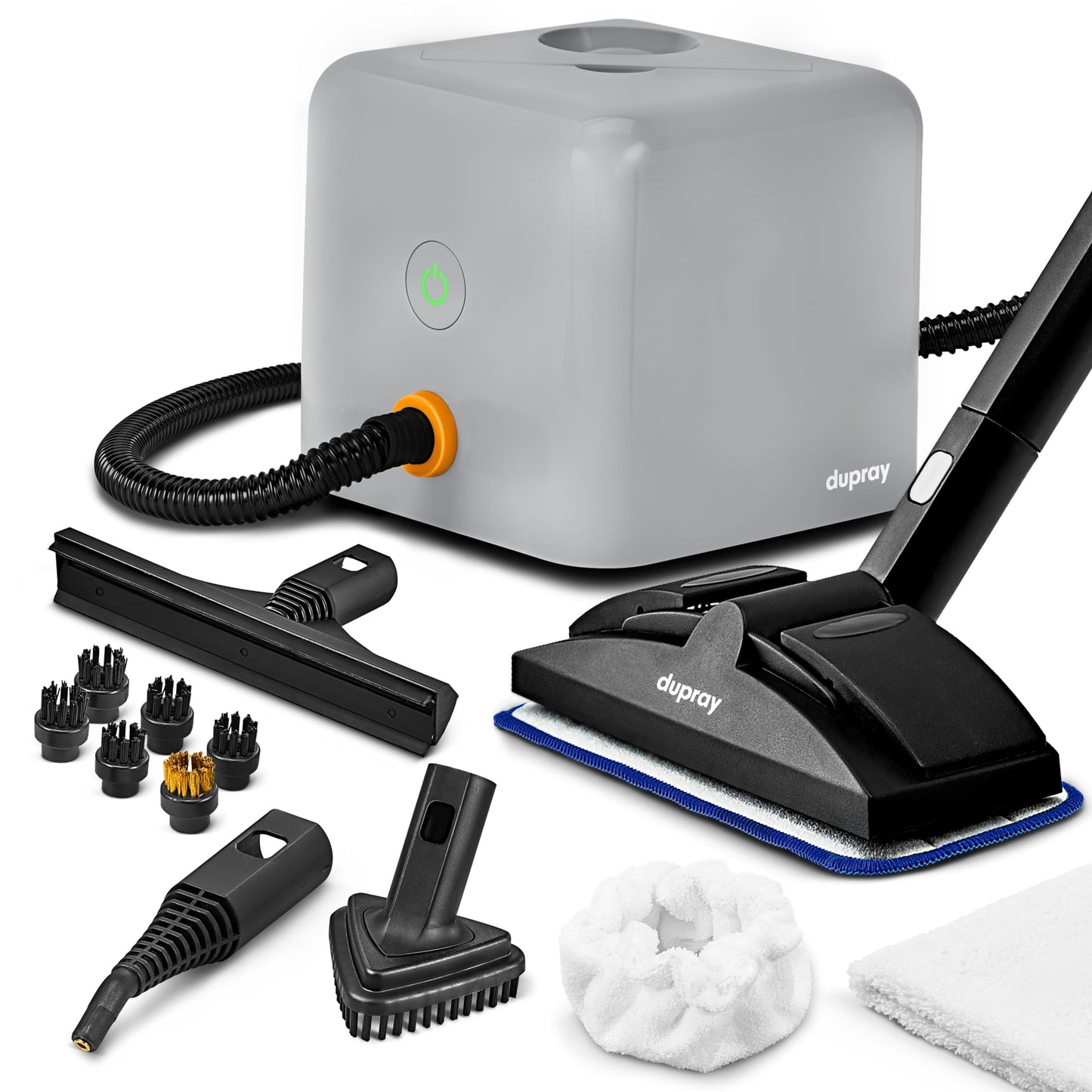 Dupray Neat Plus Steam Cleaner with 17-Piece Accessory Kit. A powerful multi-purpose steamer designed for deep cleaning floors, upholstery, grout, and