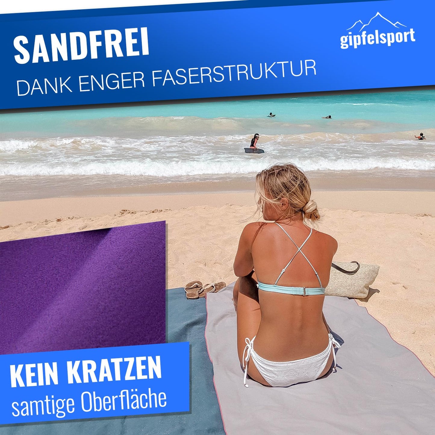 gipfelsport Microfibre Towel | 11 - Purple | XS(50x30cm) without bag