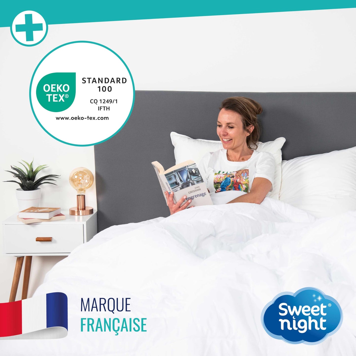 Sweetnight - Full mattress cover 140x190 - 25 cm | Anti-bedbugs and anti-mites | Renove Mattress: Protect Your Mattress Completely | Zipper