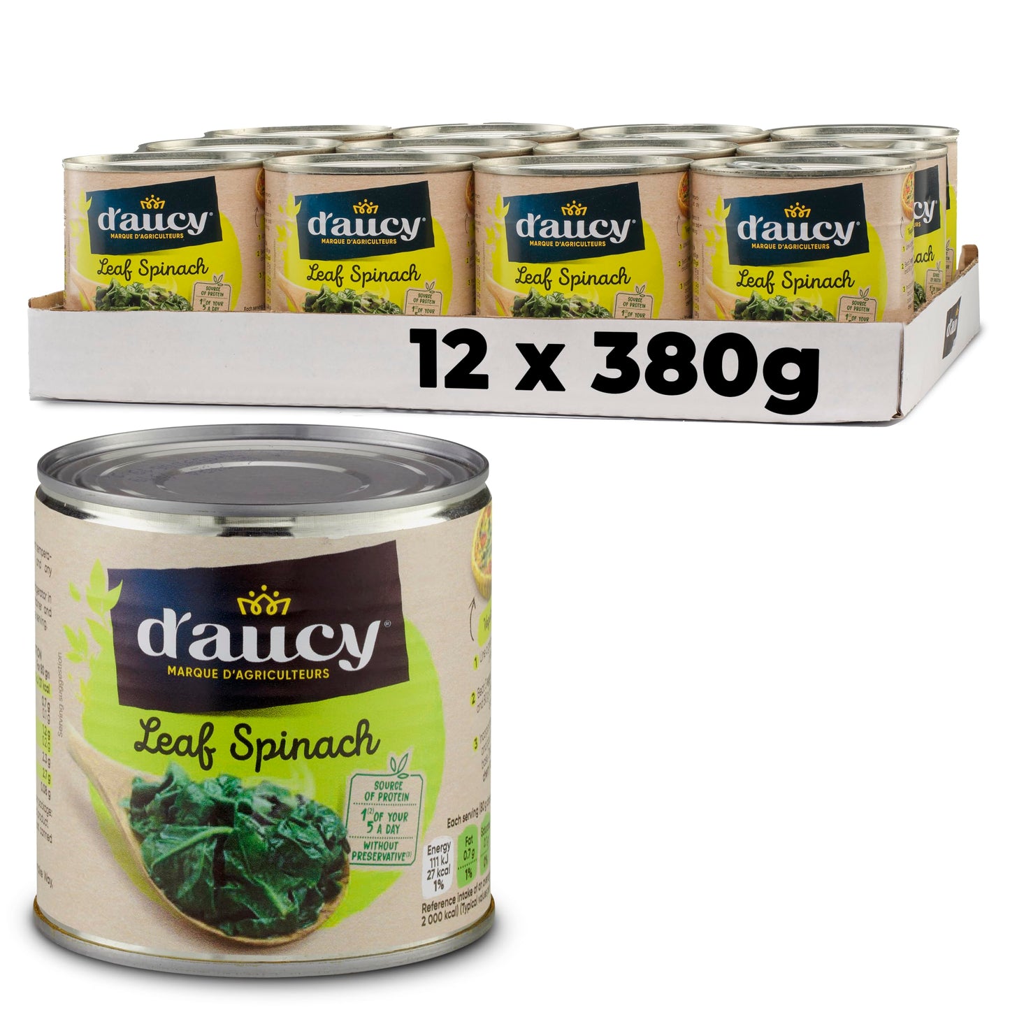 D'aucy Spinach Leaf 12 x 380g
