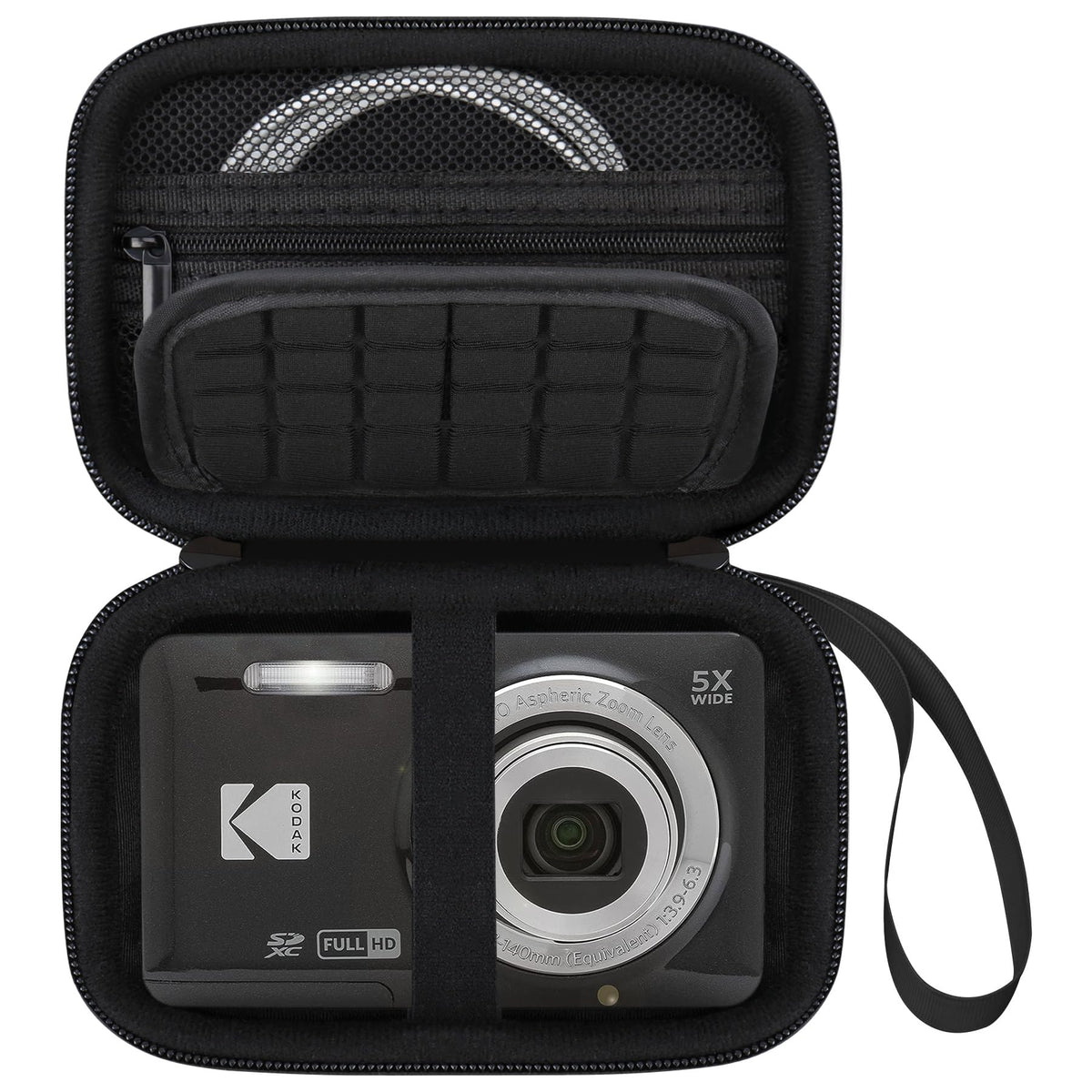 Elonbo Camera Carrying Case for Kodak PIXPRO FZ55 / FZ53 / FZ45 / FZ43 16MP Digital Camera, Vlogging Camera Storage Holder Travel Bag, ?Mesh Bag Fits