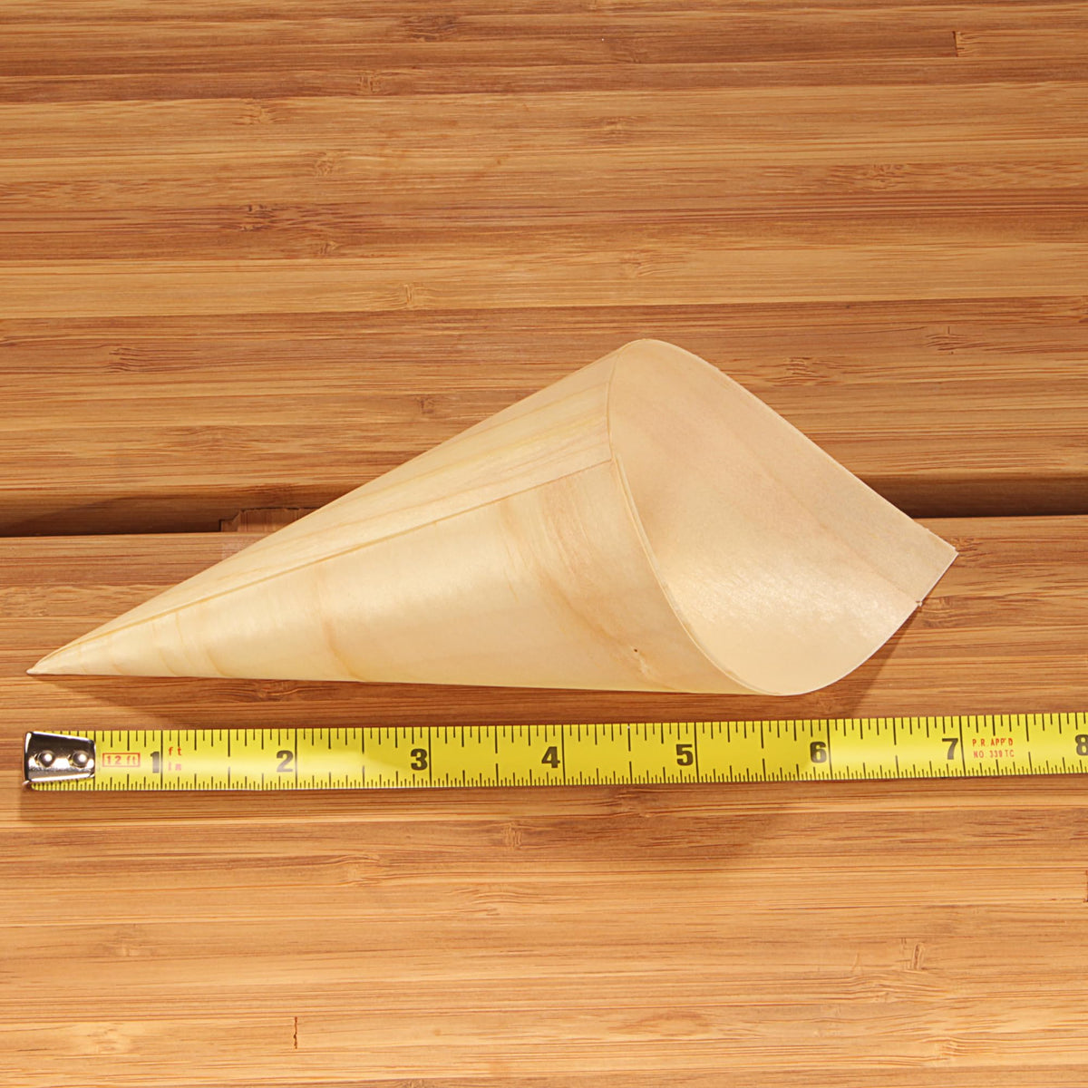 BambooMN Brand 7.1" Tall x 2.75" Diameter Disposable Wood Cones 300 Pieces