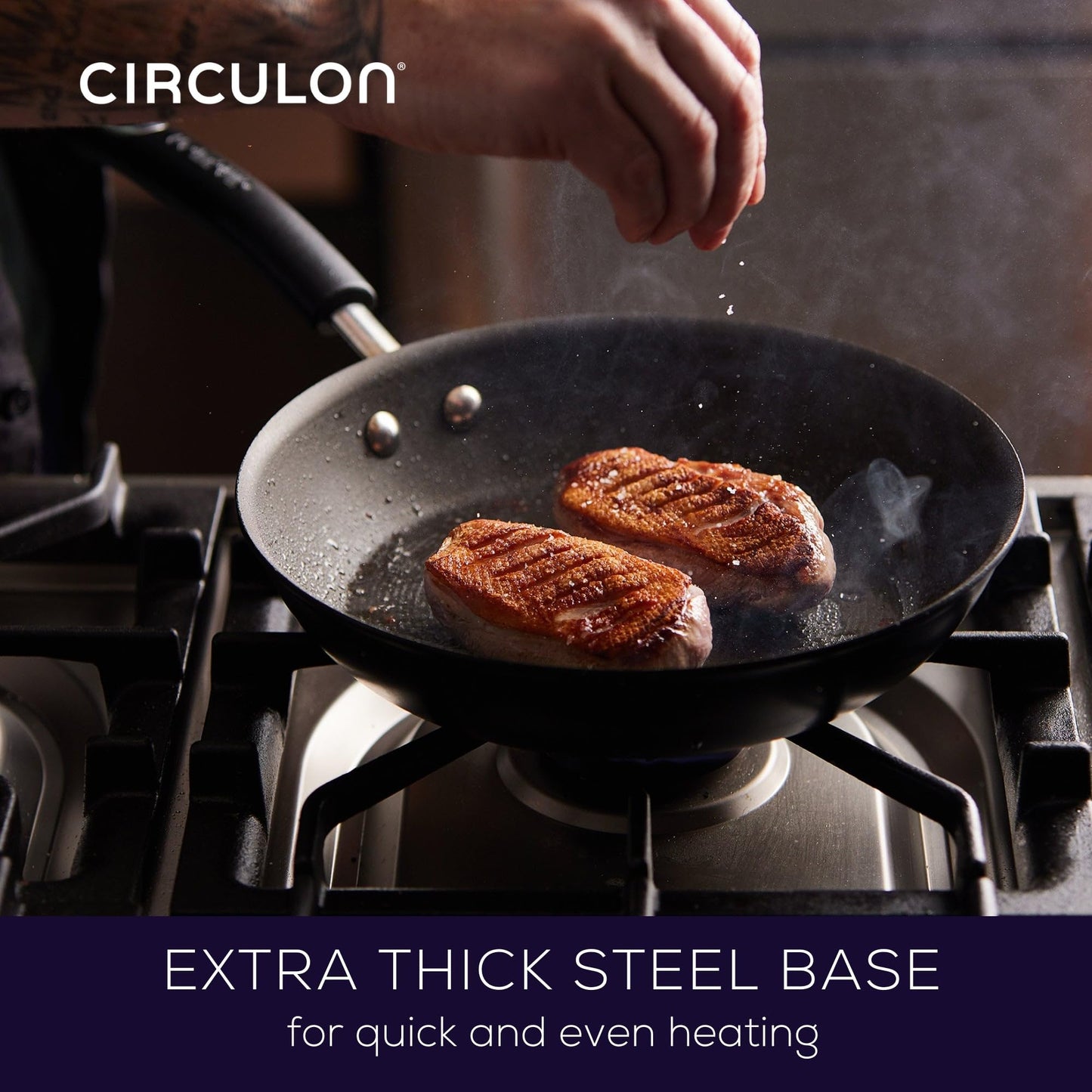 Circulon Total Non Stick Saute Pan with Lid 28cm - Induction Suitable Deep Saute Pan with Toughened Glass Lid, Durable Oven & Dishwasher Safe