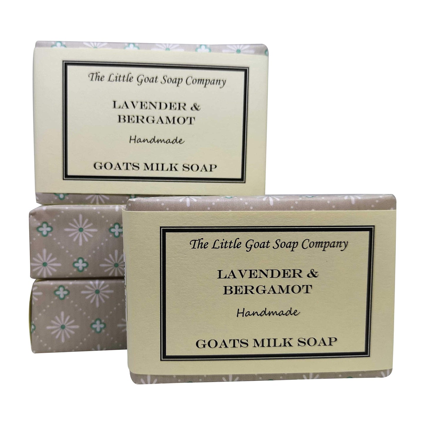 4 x Lavender & Bergamot Goats Milk Soap. 100g. Eczema, Psoriasis, Dermatitis. Rosacea, Dry Skin