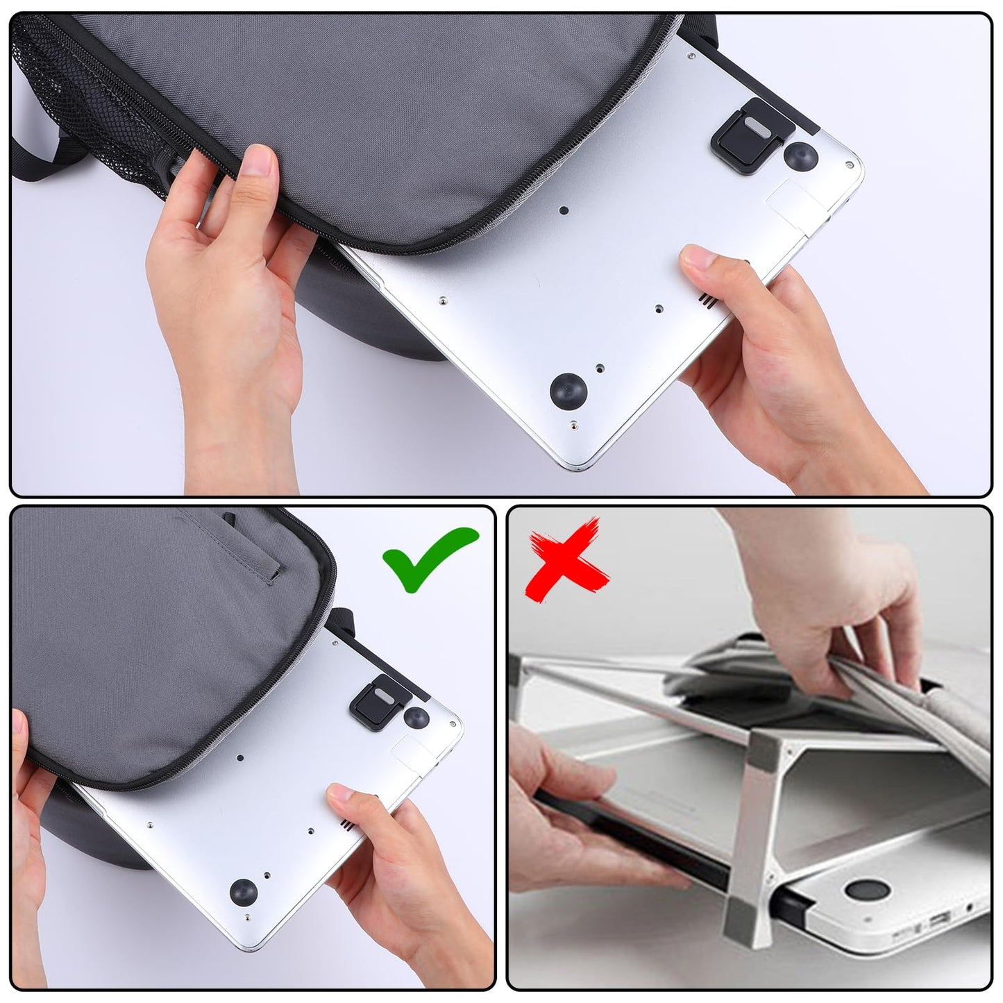 MBAIYO 4PCS Portable Keyboard Riser Self Adhesive Laptop Stand Invisible Mini Computer Feet for Desk Computer Keyboard Stand Laptop Holder with Anti