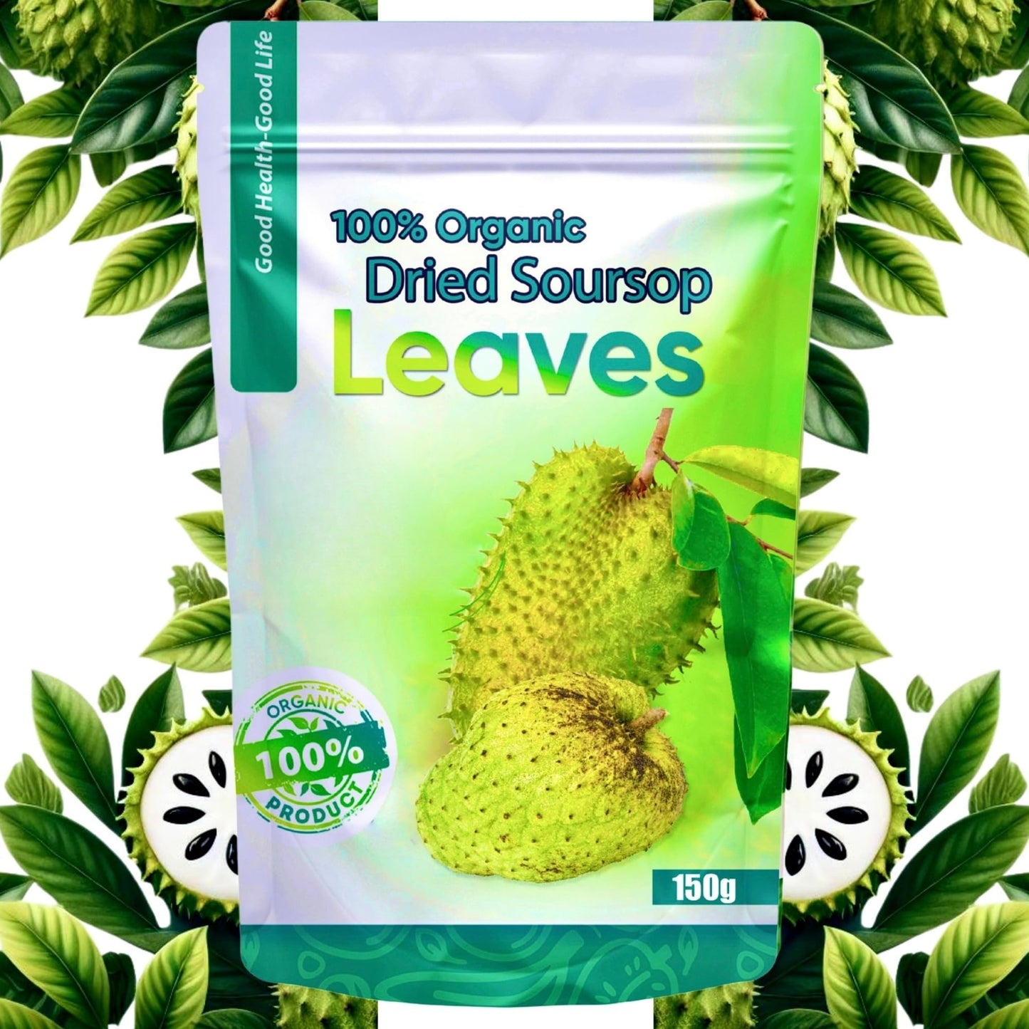 150g Organic Soursop Leaves ? 100% Natural and Organic Leaf - Premium Quality Sour SOP Leaves Without Pesticides