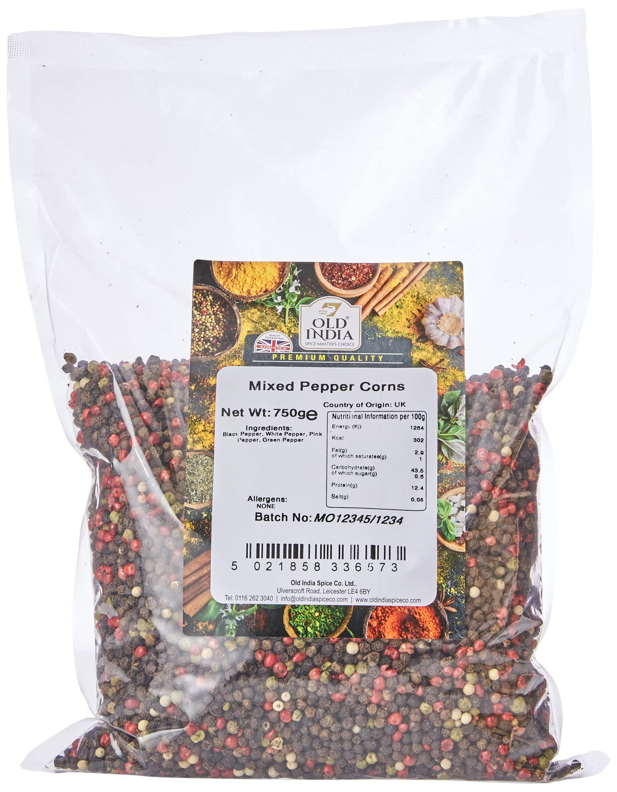 Old India Mixed Pepper Corns 750 g