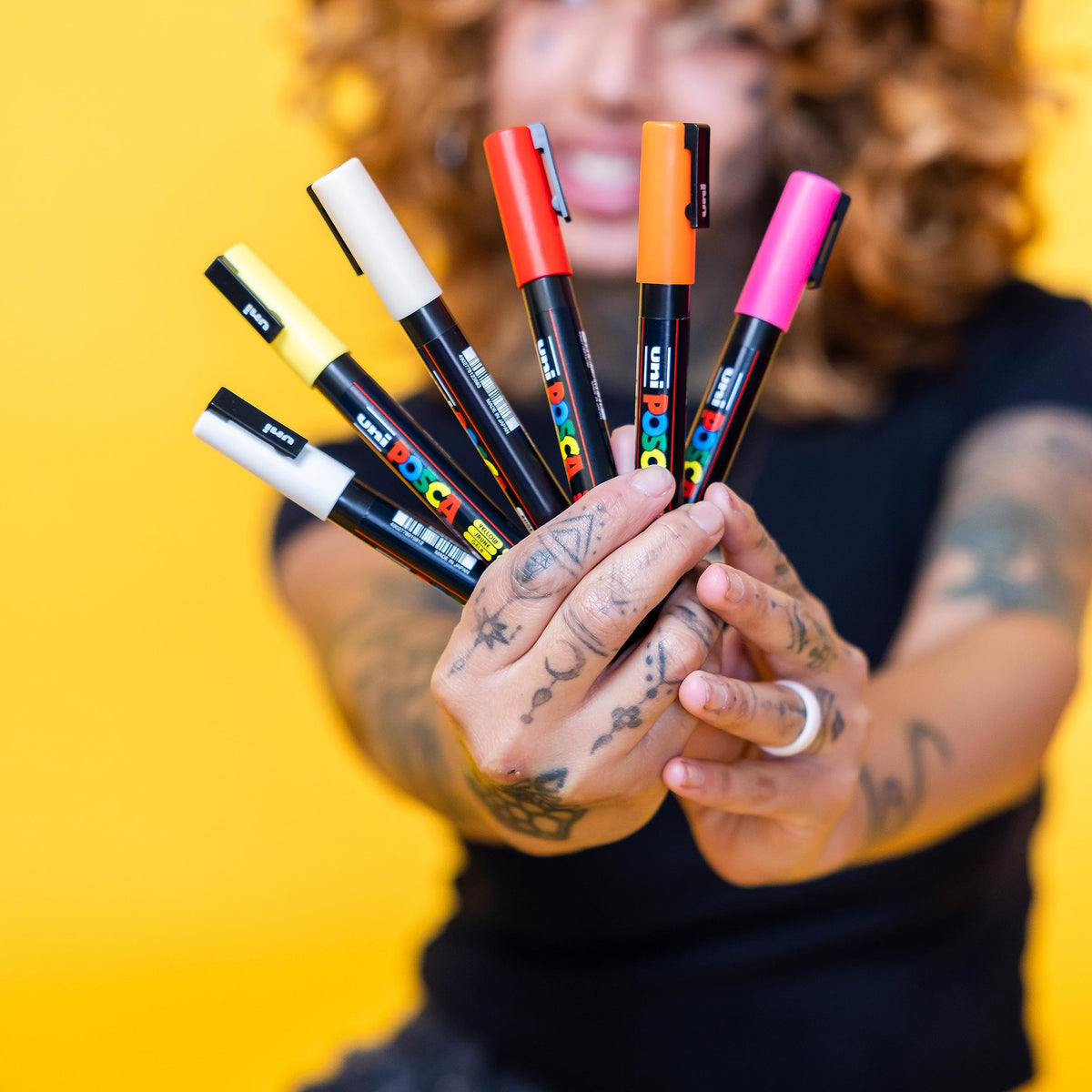 POSCA MOP?R PCM-22 Water Based Permanent Paint Markers. Round Tip for Art & Crafts. Multi Surface Use On Wood Metal Paper Canvas Cardboard Glass