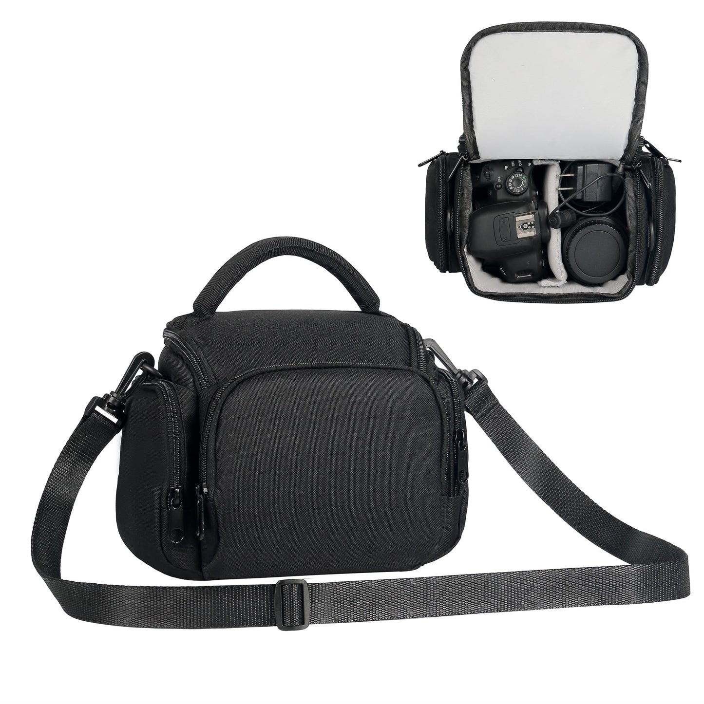 Winning SLR Cameras Case, Waterproof Shockproof DSLR Camera Single Bag, Adjustable Shoulder Strap Compatible with Sony, Canon, Samsung, Fuji,
