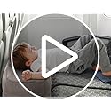 Inflatable Travel Foot Rest | Kids Airplane Bed | Adjustable Height Leg Pillow | Make a Flat Bed for Kids and Toddlers | Great for Airplane, Train, car(Grey, 2 Pack)