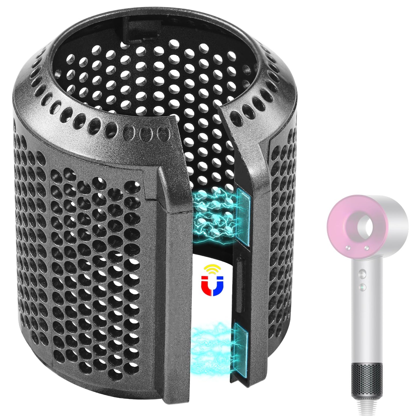 Upgraded Magnetic Hair Dryer Filter Cover Compatible with Dyson Supersonic HD01 HD03 HD07 HD08 HD15 Models Hair Dryer Filter Cage Spare Parts