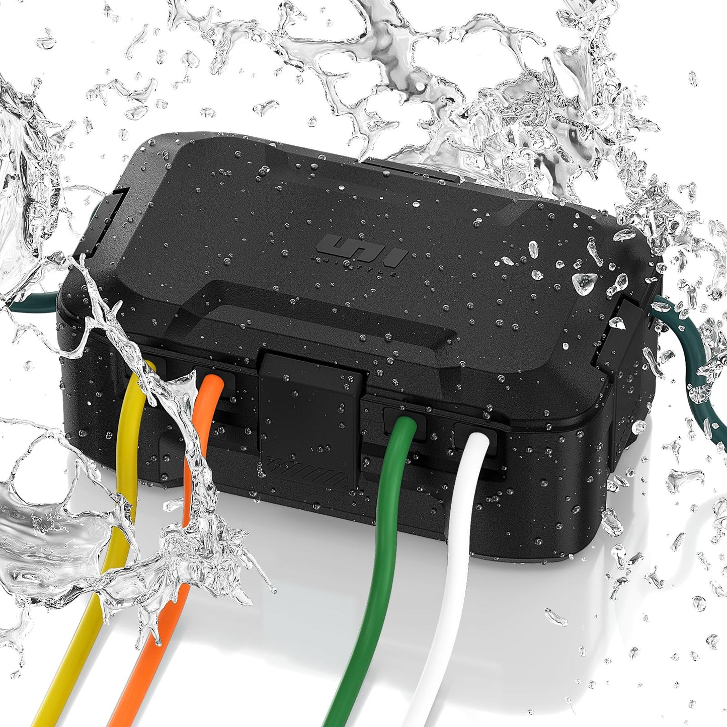 Unistyle Outdoor Waterproof Electrical Box, Weather Proof Plug Box, Outside Connection Socket Enclosure for Extension Leads, Holiday Garden Lights, 6