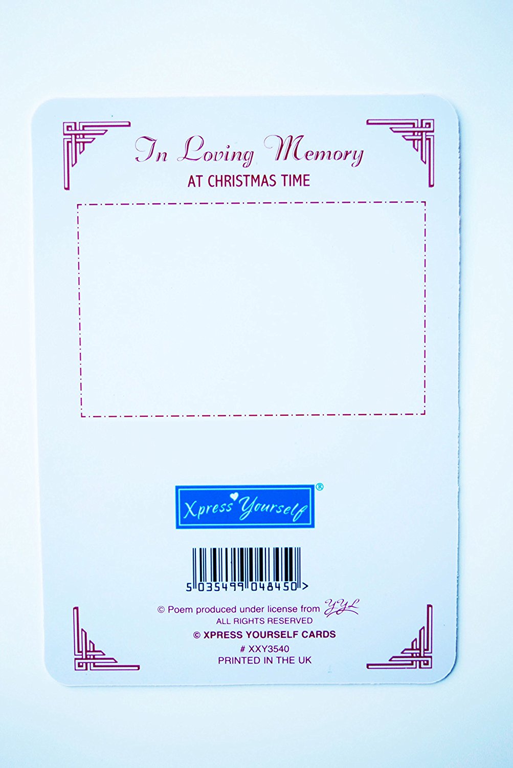 Grandson Grave Card Christmas Decorations Memorial Remembrance Missing You Card