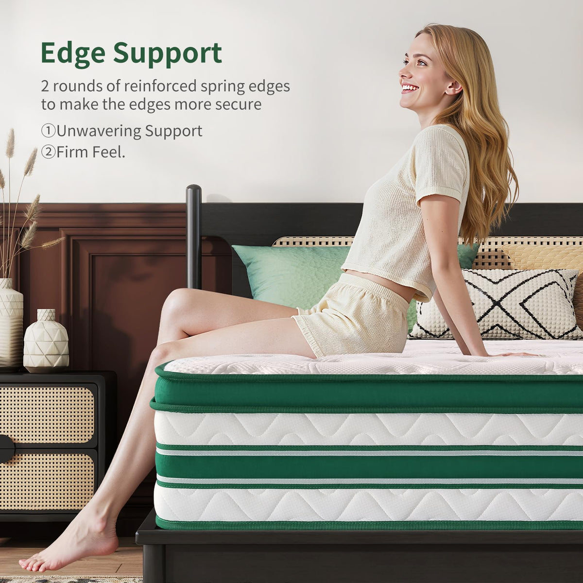 Queblox King Size Mattress 5FT, 11Inch Memory Foam 7 Zone Orthopedic