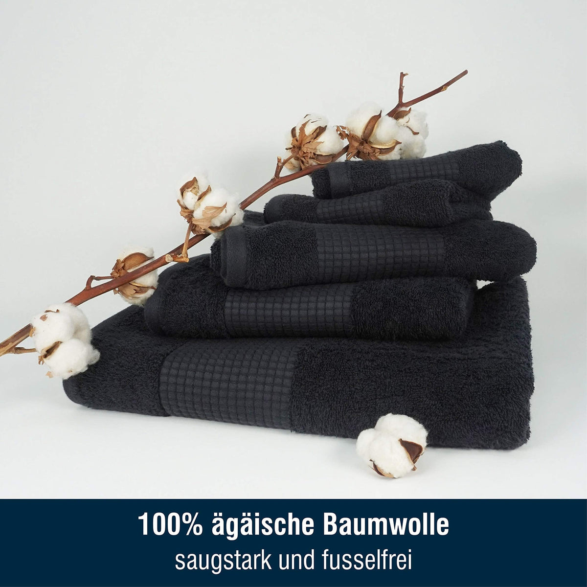 Merana Rome Washcloth Set Absorbent Soft and Lint- Terry Wash Gloves Luxury Quality Heavy Organic Cotton 590 GSM