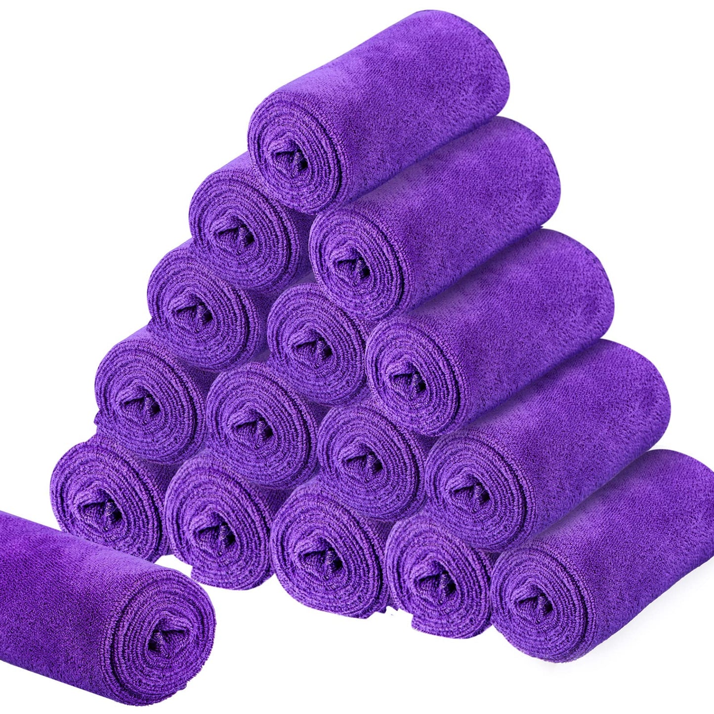 Tatuo 16 Pcs Drying Microfibre Hair Towels 34 x 70 cm Quick Dry Absorbent Hand Towels for Bathroom Soft Hairdressing Cloths for Face Bath Gym Hotel