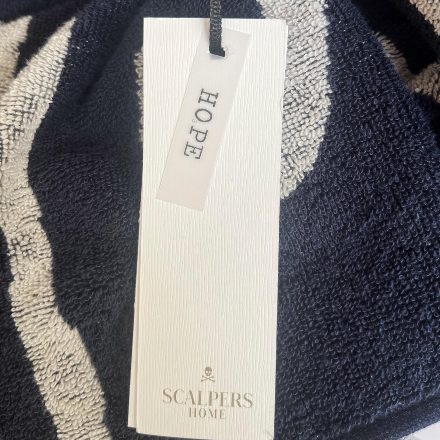 Scalpers Towel 90x180 cm 100% Cotton 500GSM Navy Striped Home
