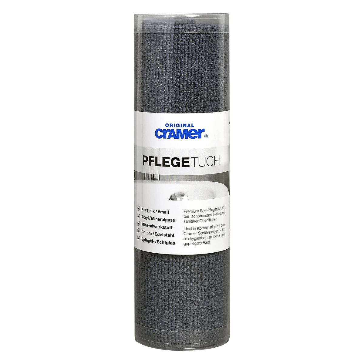 Cramer Premium Bathroom Care Cloth 40 x 40 cm - Professional and Gentle Cleaning of Mineral Cast, Acrylic, Enamel, Chrome, Glass, Coloured Fittings