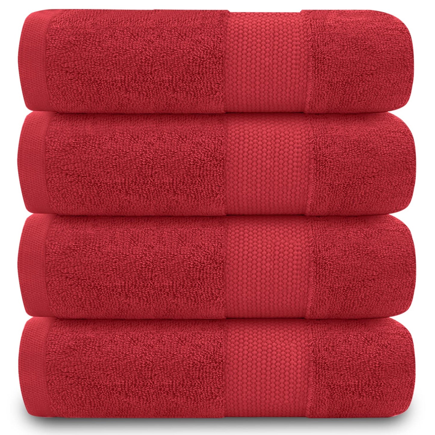 GC GAVENO CAVAILIA Gaveno Cavailia Egyptian Cotton Thick Absorbent 700 GSM Miami [Pack of 4-Wine, Hand Towel (50x85 Cm)