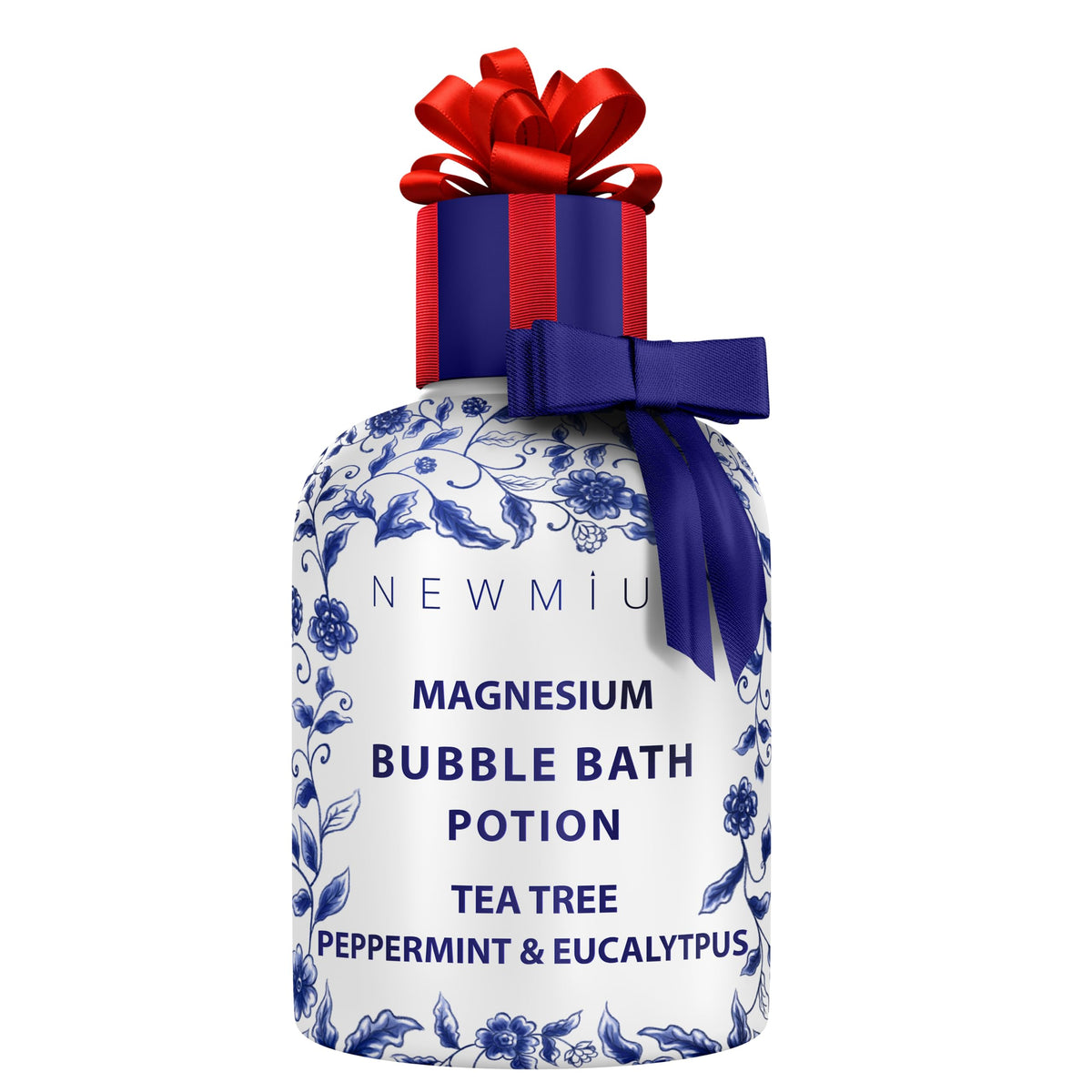 Magnesium Bubble Bath - Long Lasting Foaming Bubbles - Sore Muscles Recovery - Tea Tree Peppermint Eucalyptus - Relaxing Stress Relief - Calming Self