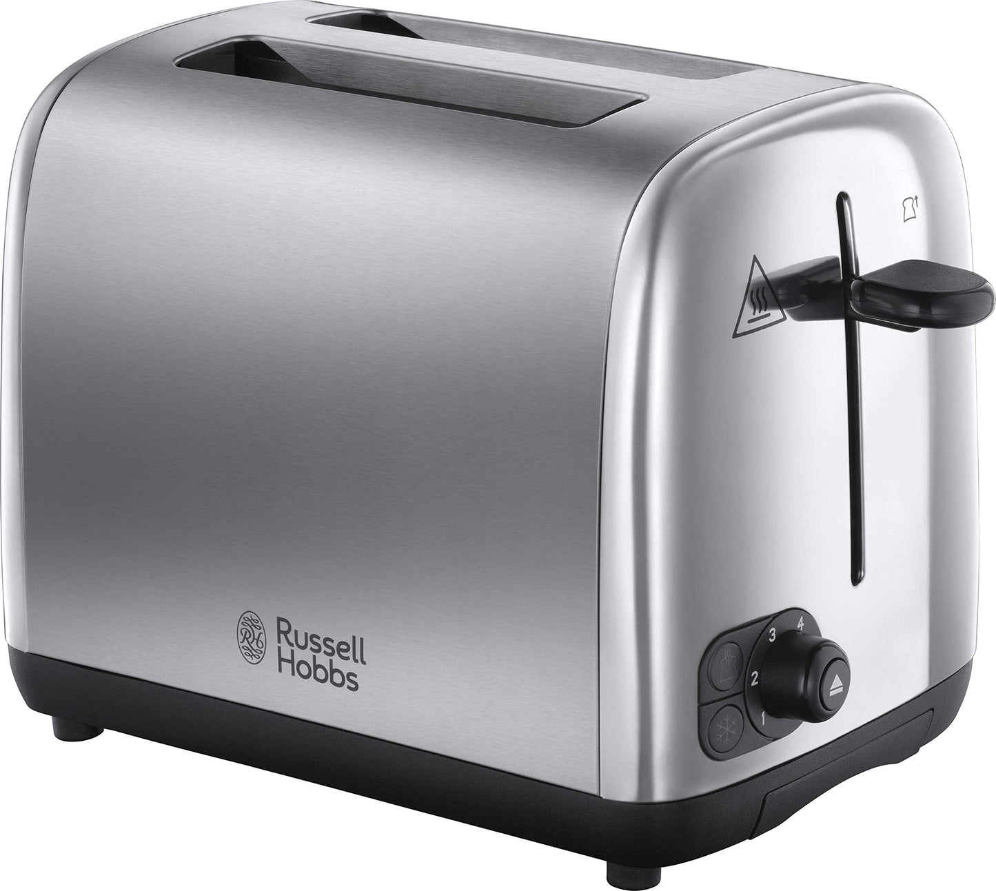 Russell Hobbs 2 Slice Toaster with Perfect Toast Technology for improved evenness (Wide slots, Lift & look feature, 6 Browning levels, Frozen & Cancel