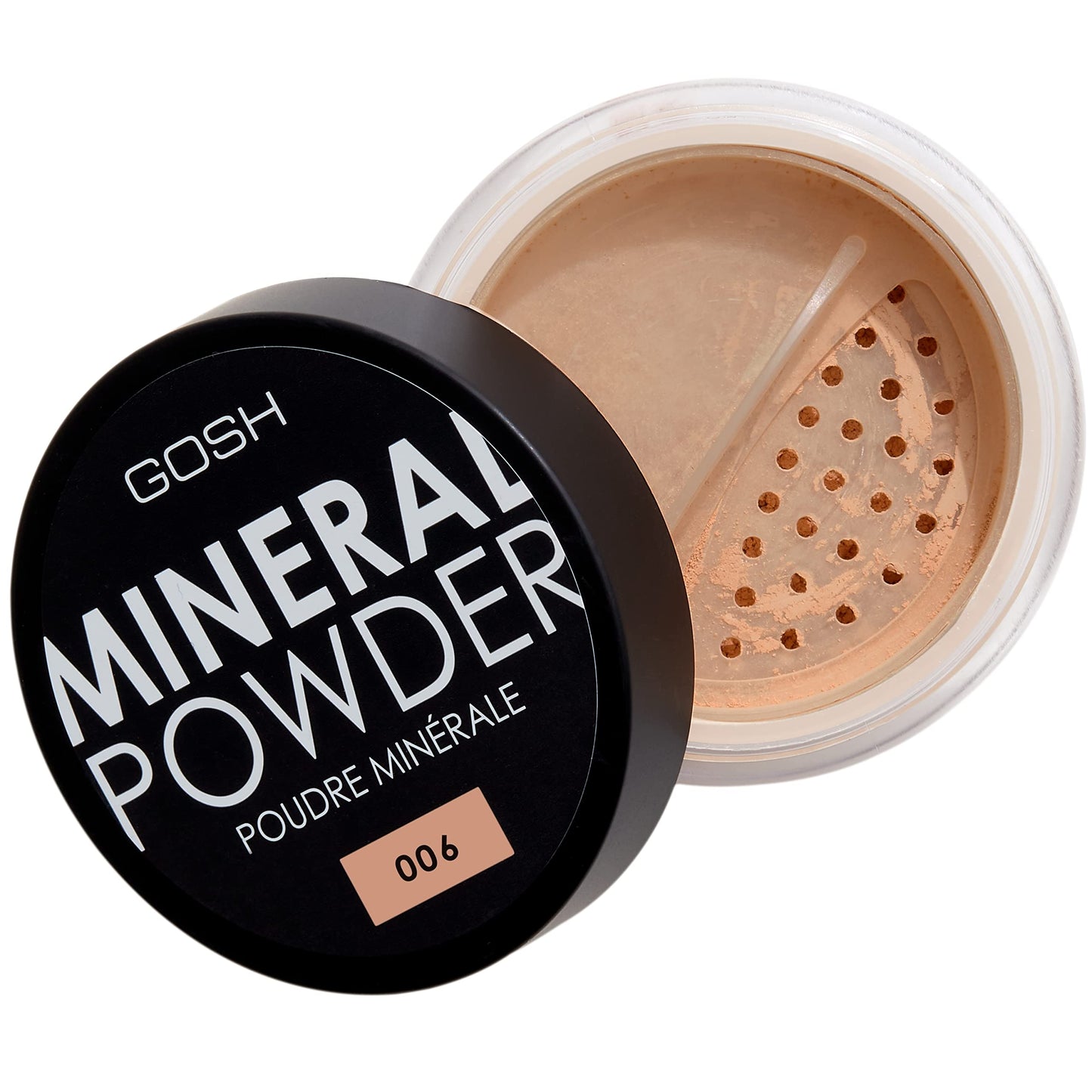 GOSH Mineral Powder, Vegan, Loose Fixation Powder with Minerals for All Skin Types, Matte & Long-Lasting for a Flawless Complexion, No Mask Effect,