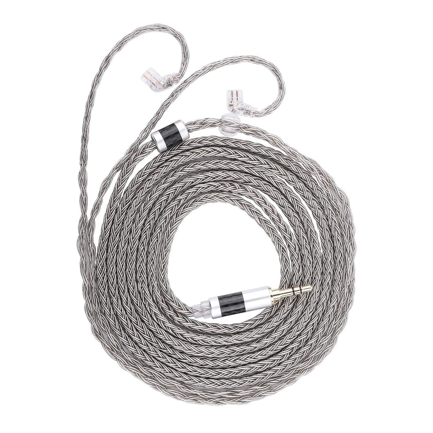 Linsoul Tripowin Zonie IEM Cable, 2m Long Earbud Cord, 16 Core Silver Plated Earphone Cable, in Ear Monitor Wire for Audiophile Musician (Recessed