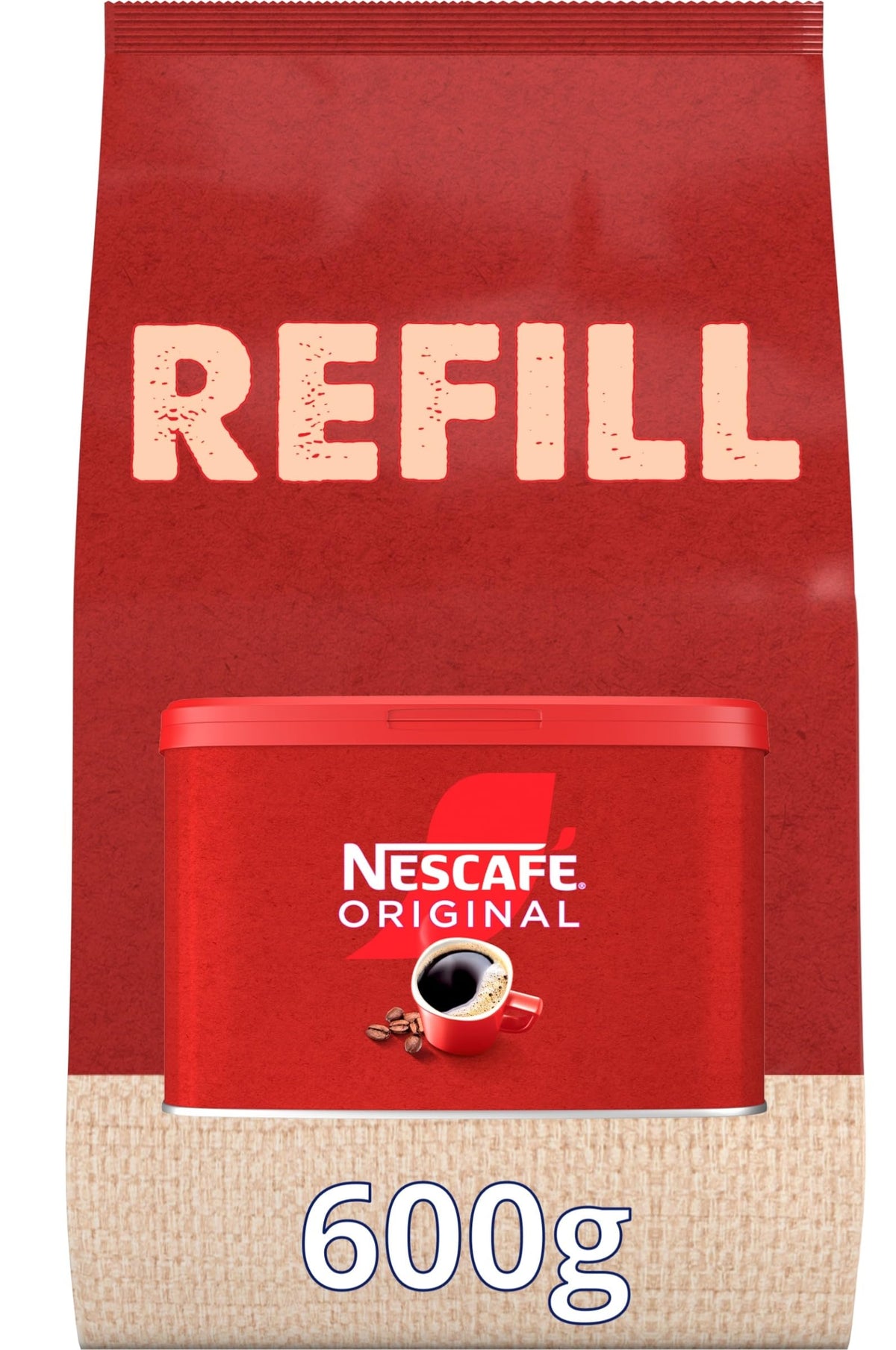 NESCAF? Original Medium Roast Instant Coffee Refill Pouch 600g