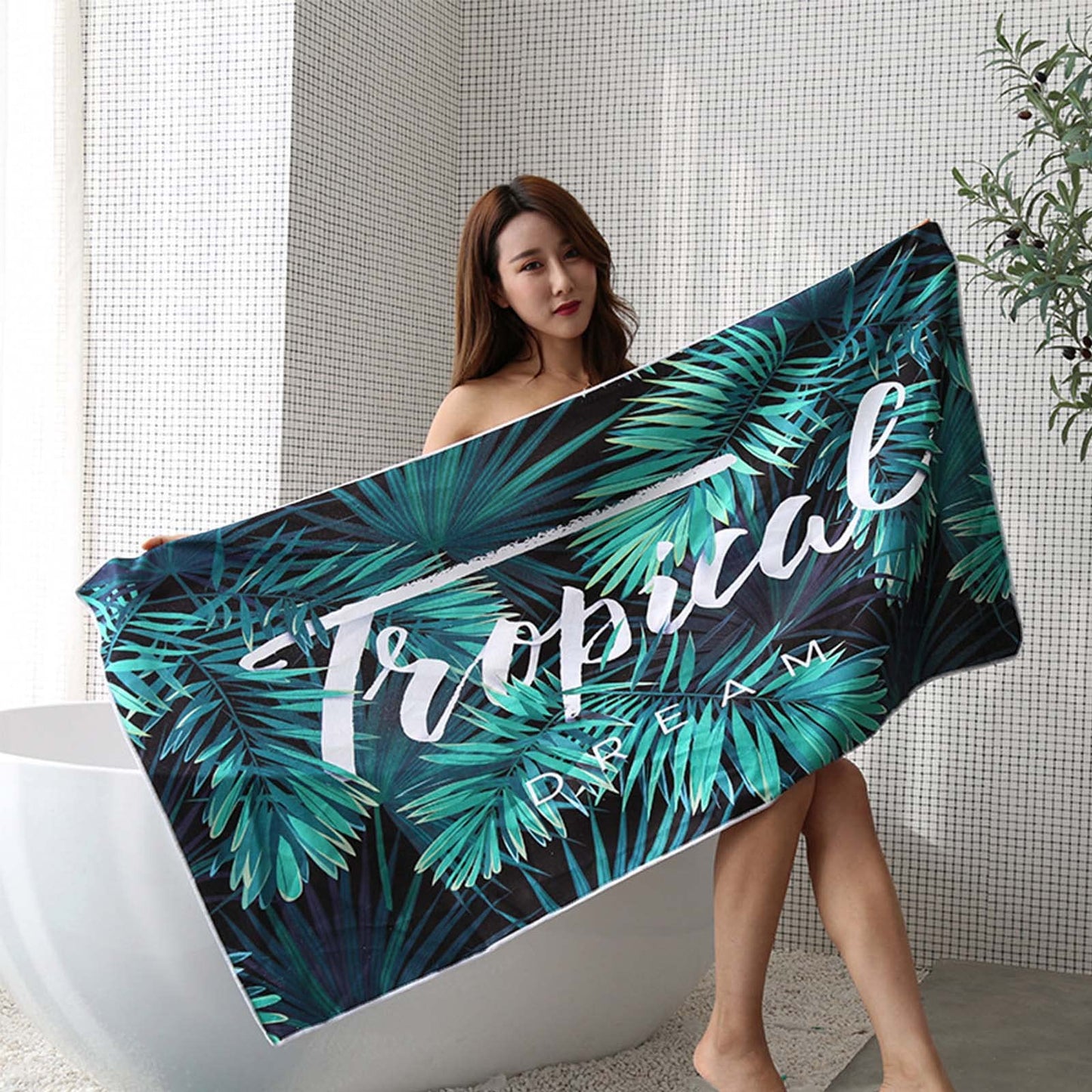 Microfiber Beach Towel for Adults – Oversized 180×80cm Extra Large Quick-Dry Towel, Sand-Free Lightweight for Travel, Swimming, Sunbathing, Gym