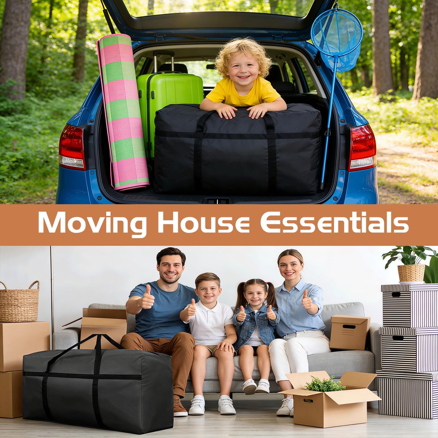 Moving Storage Bags Large,Heavy Duty Moving Bags Extra Large Strong 4 Pack