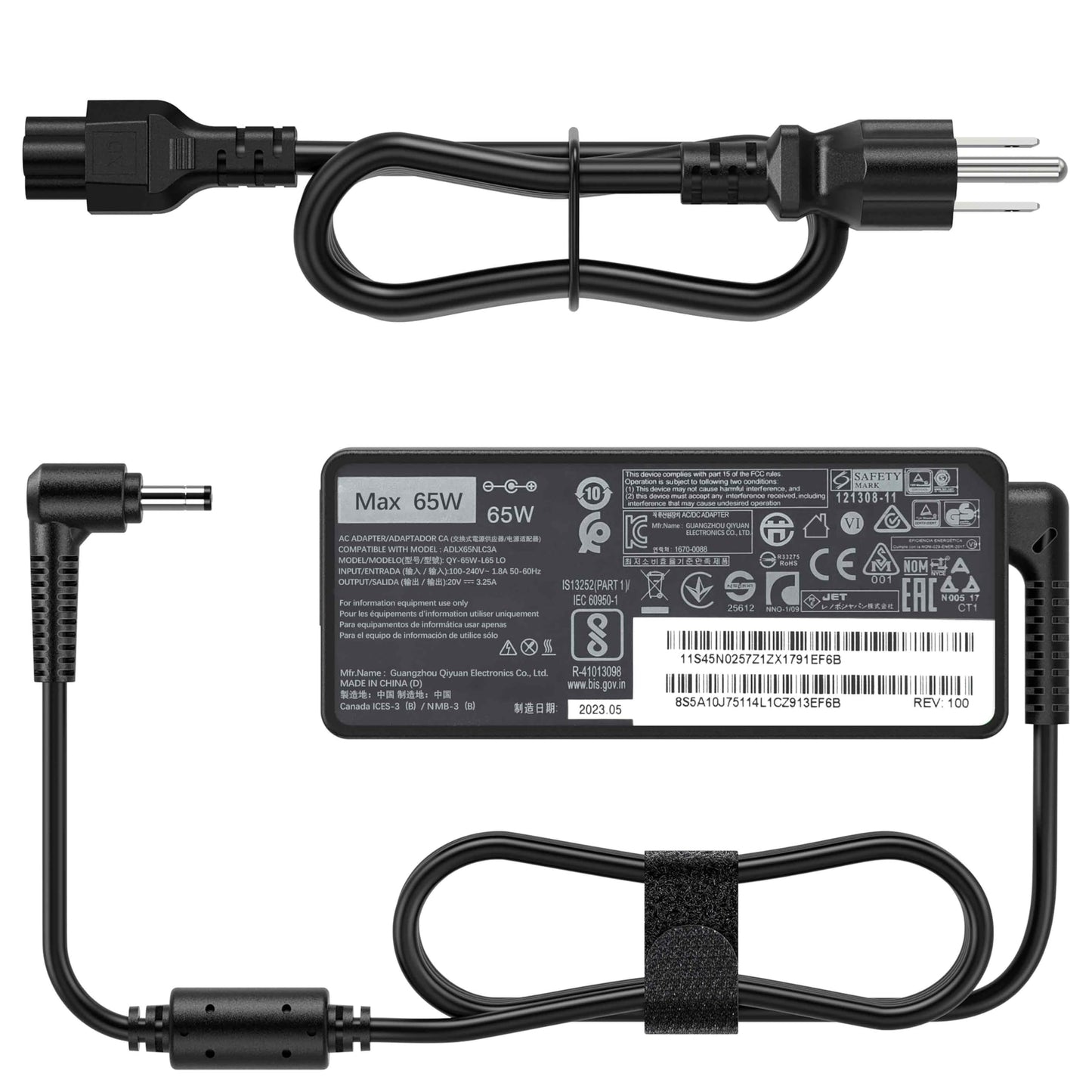 65W Laptop Charger for Lenovo IdeaPad 1 3 5 330-14, 330-15, 330-17, 510-15, 330s-14, 330s-15 Lenovo Flex 4 5 6 Ideapad 110 510 520 530s 710s S145 S340