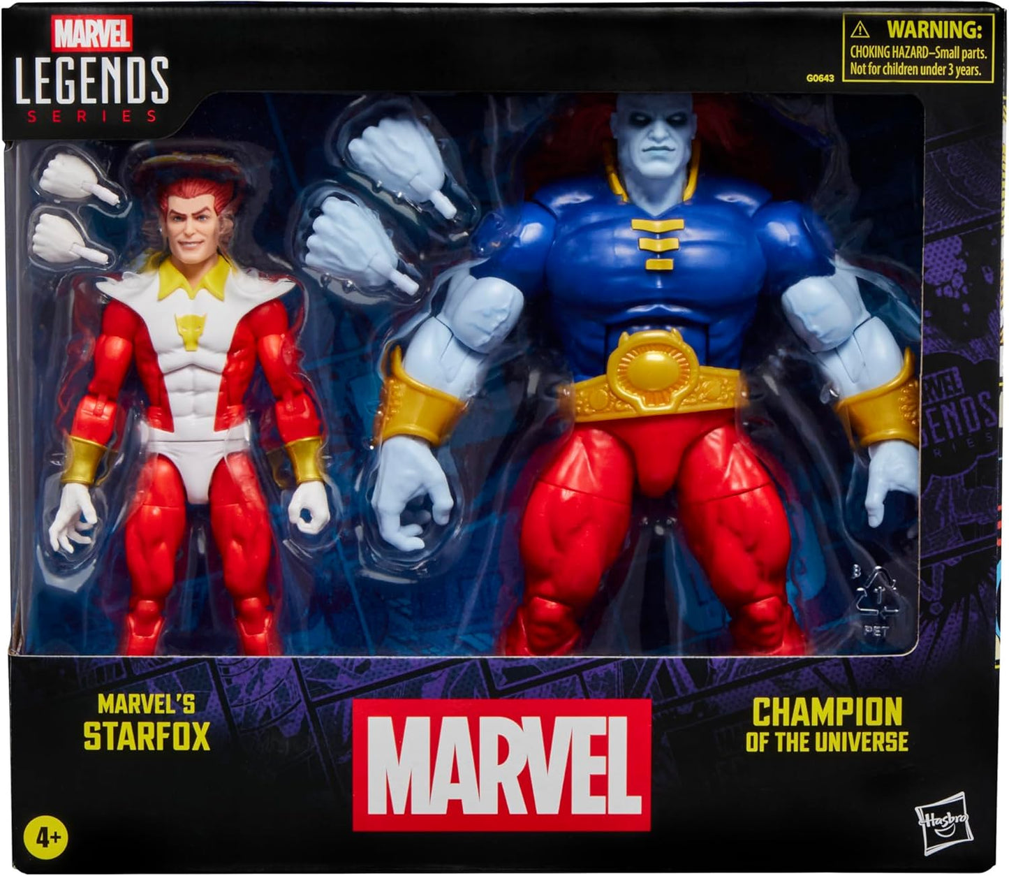 Marvel Legends Starfox &Champion of the Universe Action Figure, New but open, scruffy box