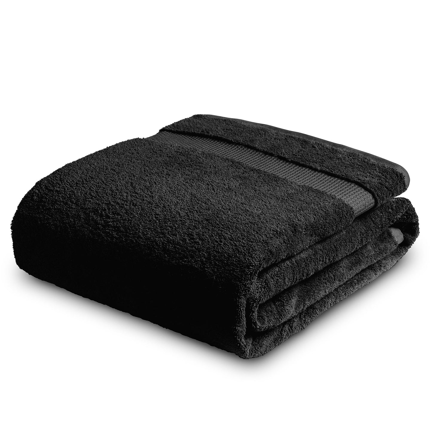 Towelogy? 100% Egyptian Cotton Super Jumbo Bath Sheet 100x180cm Spa Body Wrap Extra Large Bath Towel Hotel Quality Machine Washable (Noir Black, 1)