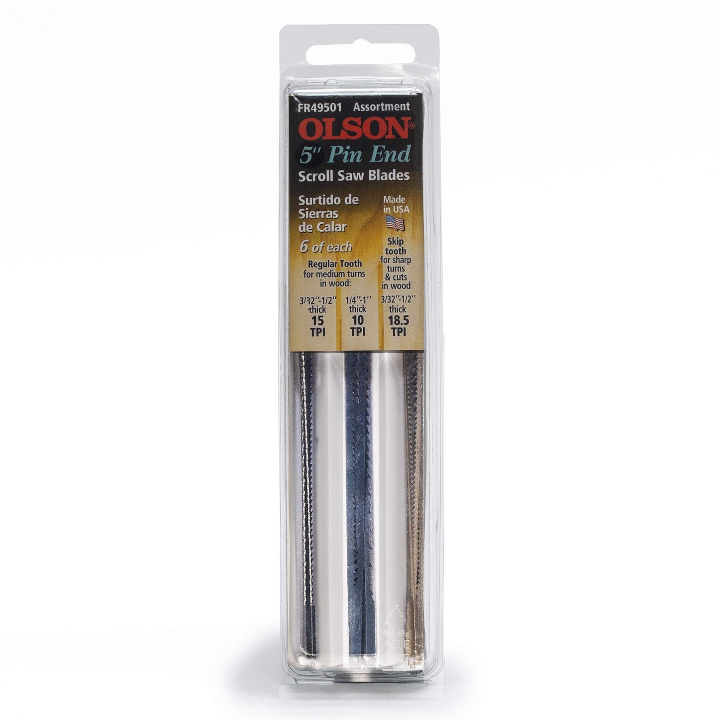 Olson SA4950 18-Pinned Scroll Blades