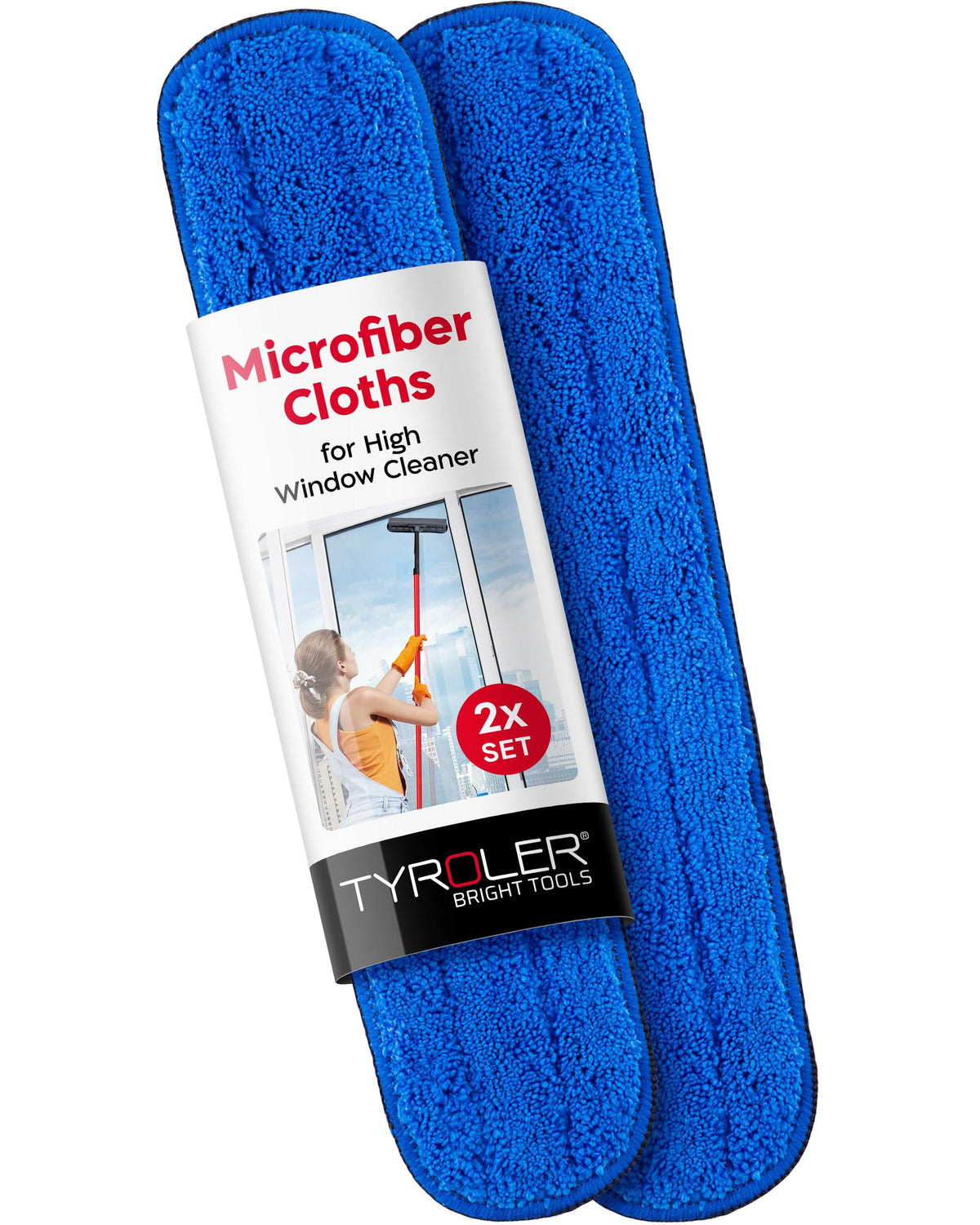 Tyroler Bright Tools | Replaceable Microfiber Cleaning Cloth - Used With The High Window Cleaner- Super-soft, Non Abrasive? Highly Absorbent Cloths?