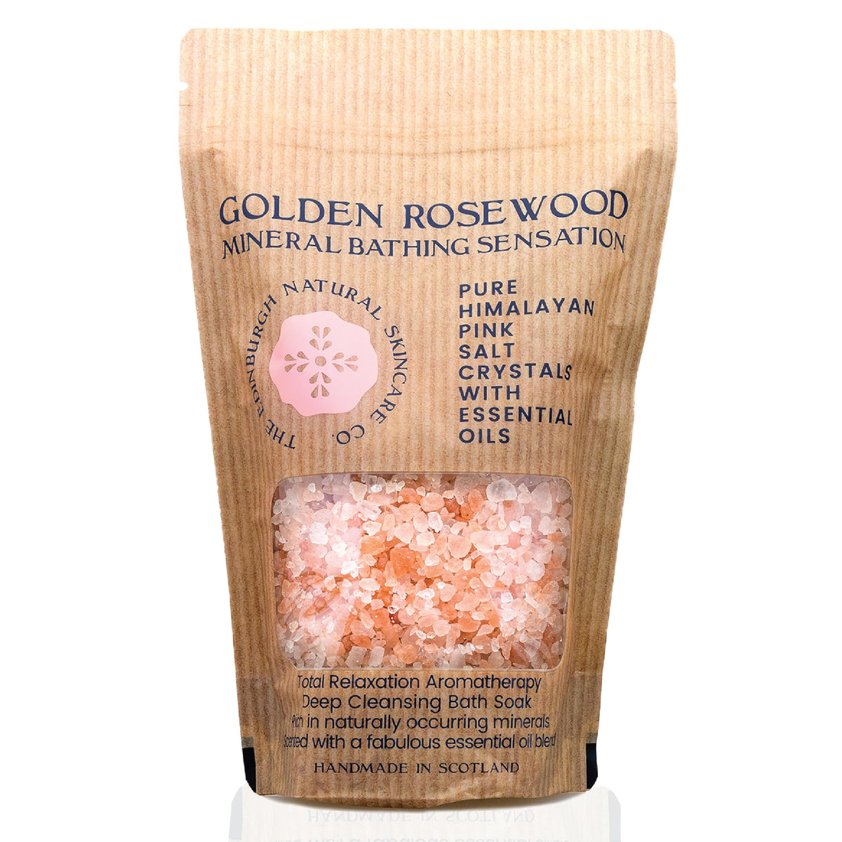 Pink Himalayan Bath Salt Crystals | 100% Natural, Mineral-Rich with Essential Oils | Muscle Recovery, Balances pH, Rejuvenates Skin | Detox, Stress