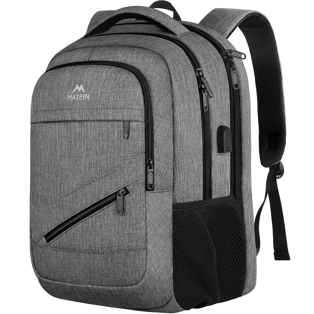 MATEIN 18.4 Inch Laptop Backpack for Men, 50 L Extra Large Travel Rucksack with Luggage Strap & TSA Laptop Compartment for Men Women, Water Resistant