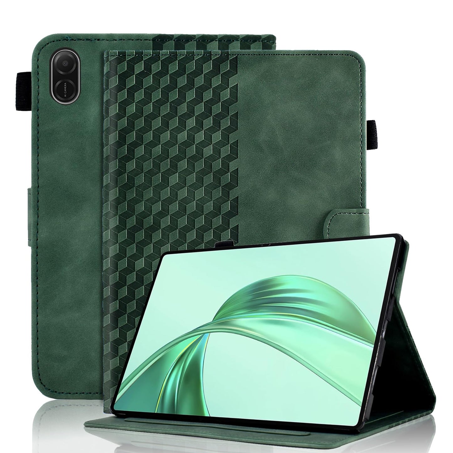 Honor Pad X8a 11 Inch Tablet Case - Premium Leather Folio Smart Case with Auto Sleep/Wake, Pen Holder, Card Slot - Dark Green