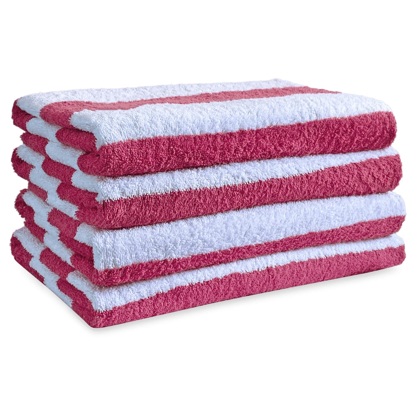 Beyond Happy Cabana Stripe Beach Towel, Pink Stripe, Giant Size -150cm L x 70cm W, 100% Cotton (Pink)
