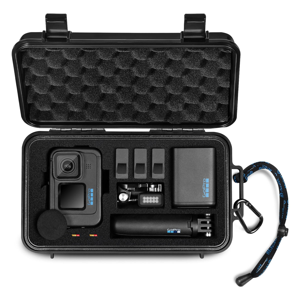 Lekufee Travel Waterproof Hard Case for Gopro Hero 13/12 / 11/10 / 9, Hero 4K, Media Mod, and other Accessories(Case & Bag Only)
