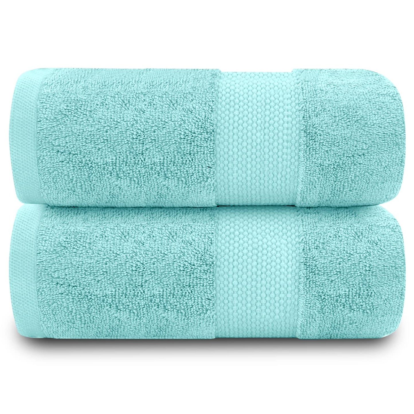 GC GAVENO CAVAILIA Fade Resistant Bathroom Set, 700 GSM Premium Quality Extra Absorbent 100% Cotton Towel, Egyptian, Turquoise, 2PK Bath Sheet
