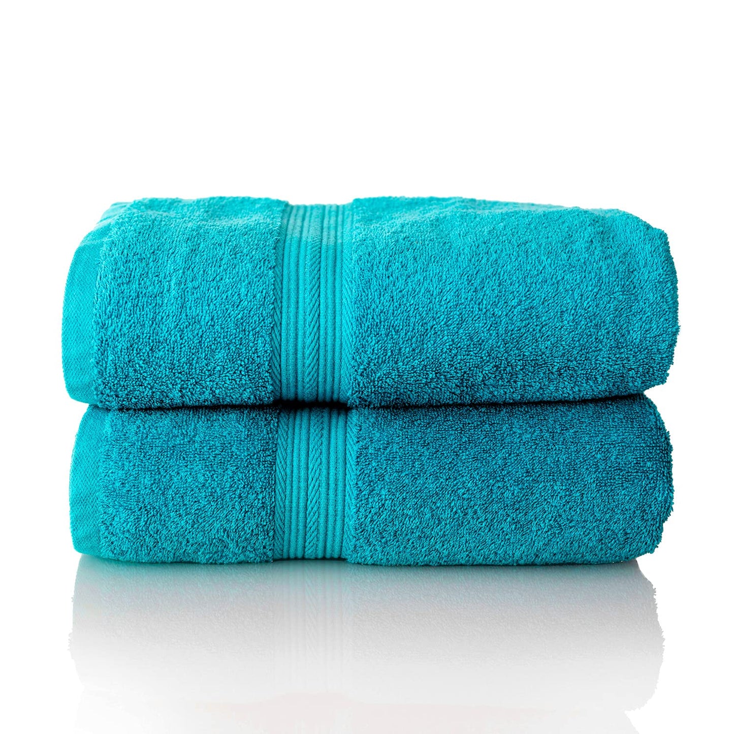 Glart Premium Set of Terry Hand Towels, Range of Terry Towels in 6 Colours and 5 Sizes, Colour: Turquoise, 2X Sauna Towels 70 X 200 cm