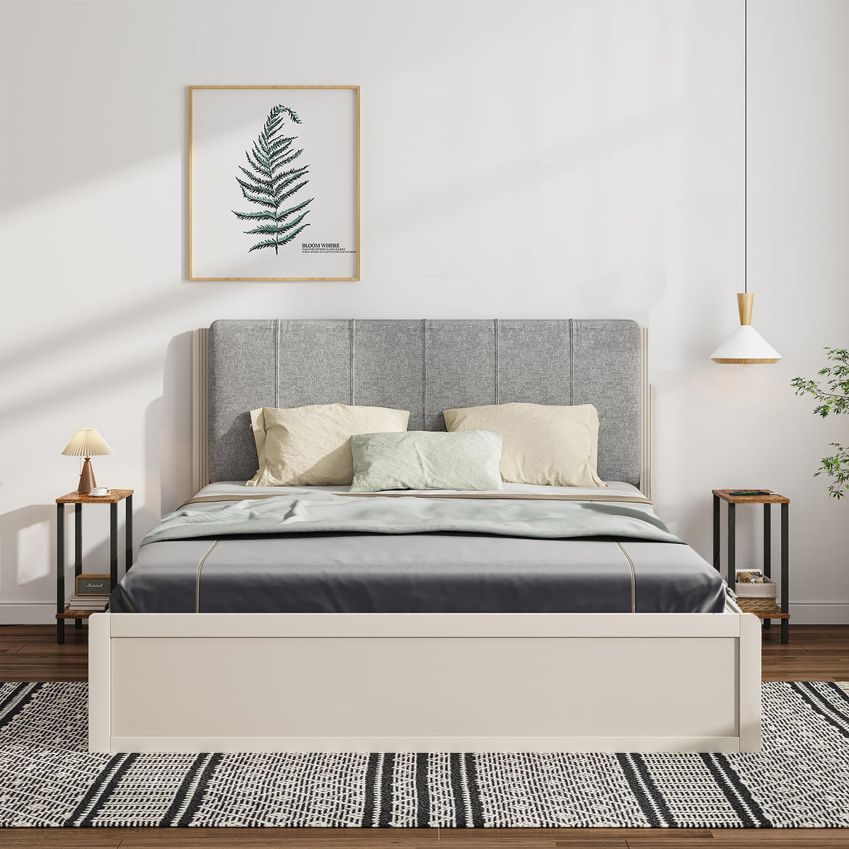 TUTOTAK Small Side Table, Narrow End Table, Skinny Sofa Table, Slim Nightstand, Living Room, Bed Room, Brown TB01BB062EU