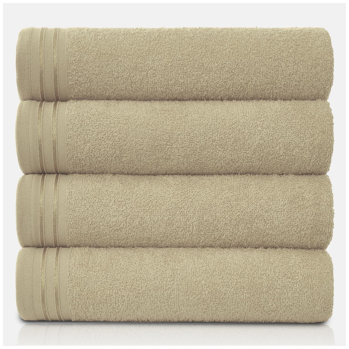 GC GAVENO CAVAILIA Large Towels Bath Sheet - Highly Absorbent Egyptian Cotton Towel Set - 4 Pack Extra Soft Large Bath Towel Mocha - Quick Dry Bath