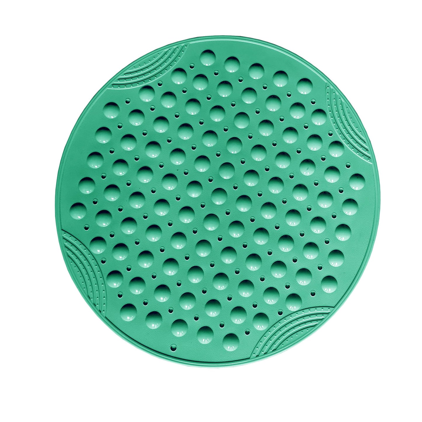 VSUSN Shower Mat Anti-Slip Round Bathtub Mat with Suction Cups Inside or Outside Showers Machine Washable Shower Bath Mat,Marrs green