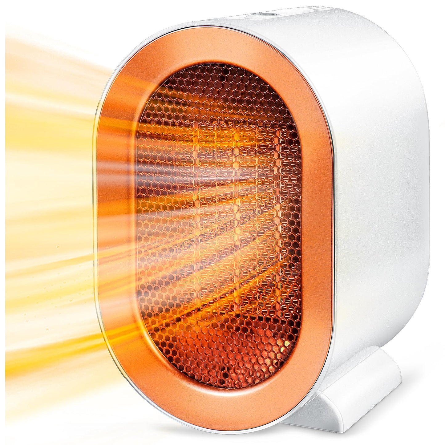 Electric Heater, 1200w Portable Ceramic Fan Heater, 2 Heating Modes, Thermostat, Overheating and Tip-Over Protection, Low Energy Silent Room Space