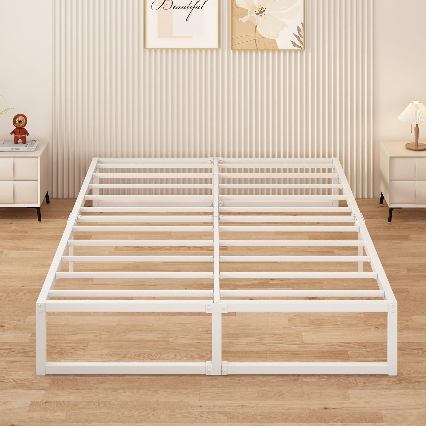 Yicensen Super King Bed Frame 180x200 cm Metal Platform Bed Super King with Steel Slat Support, Easy Assembly, Noise Free, No Box Spring Needed, 36cm