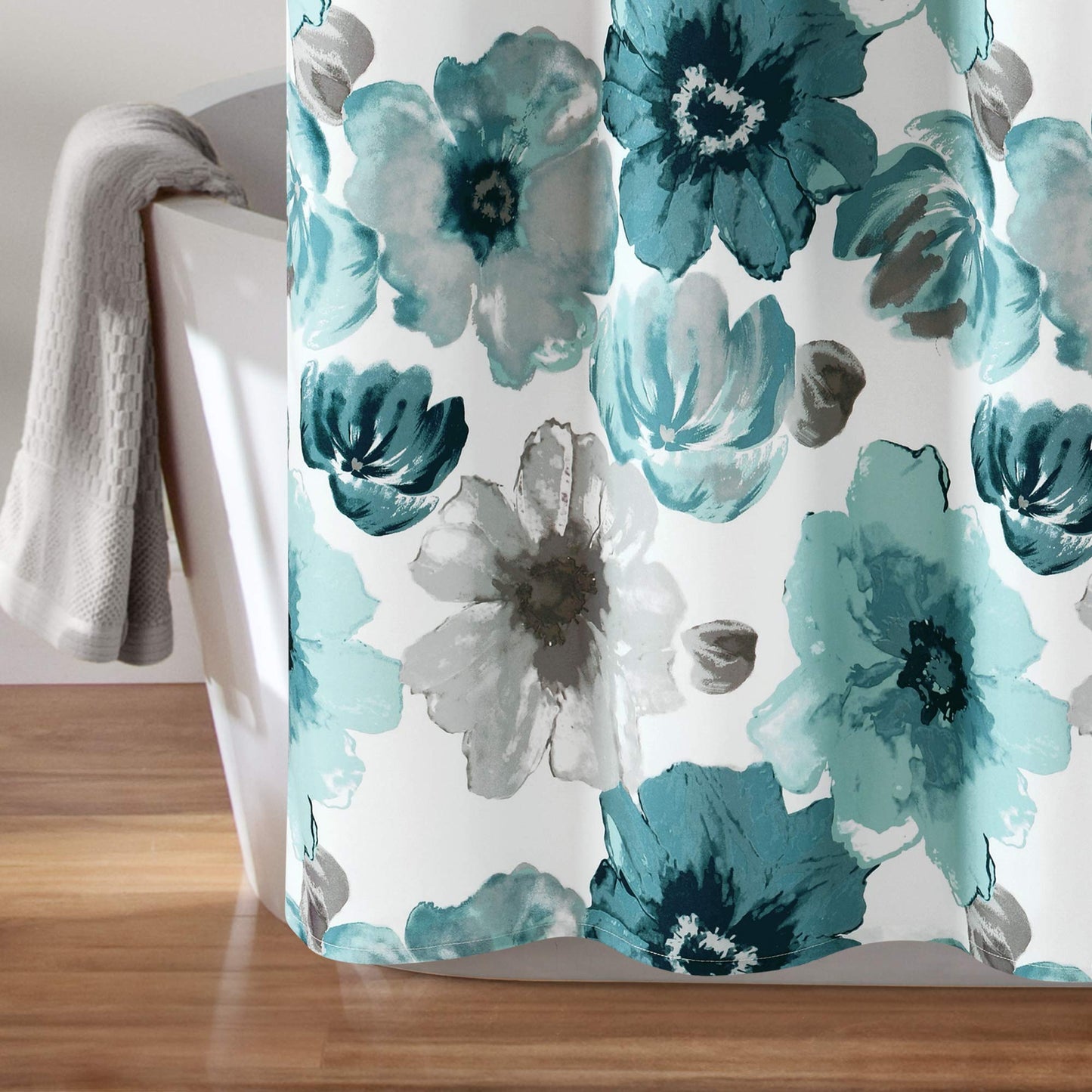 Lush Decor Leah Shower Curtain Blue Single 72X72