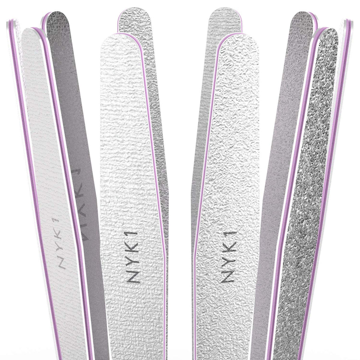 Professional Nail & File Emery Boards (Pack of 10) - Strong 100 & 180 Grit Set for Natural & Acrylic Nails