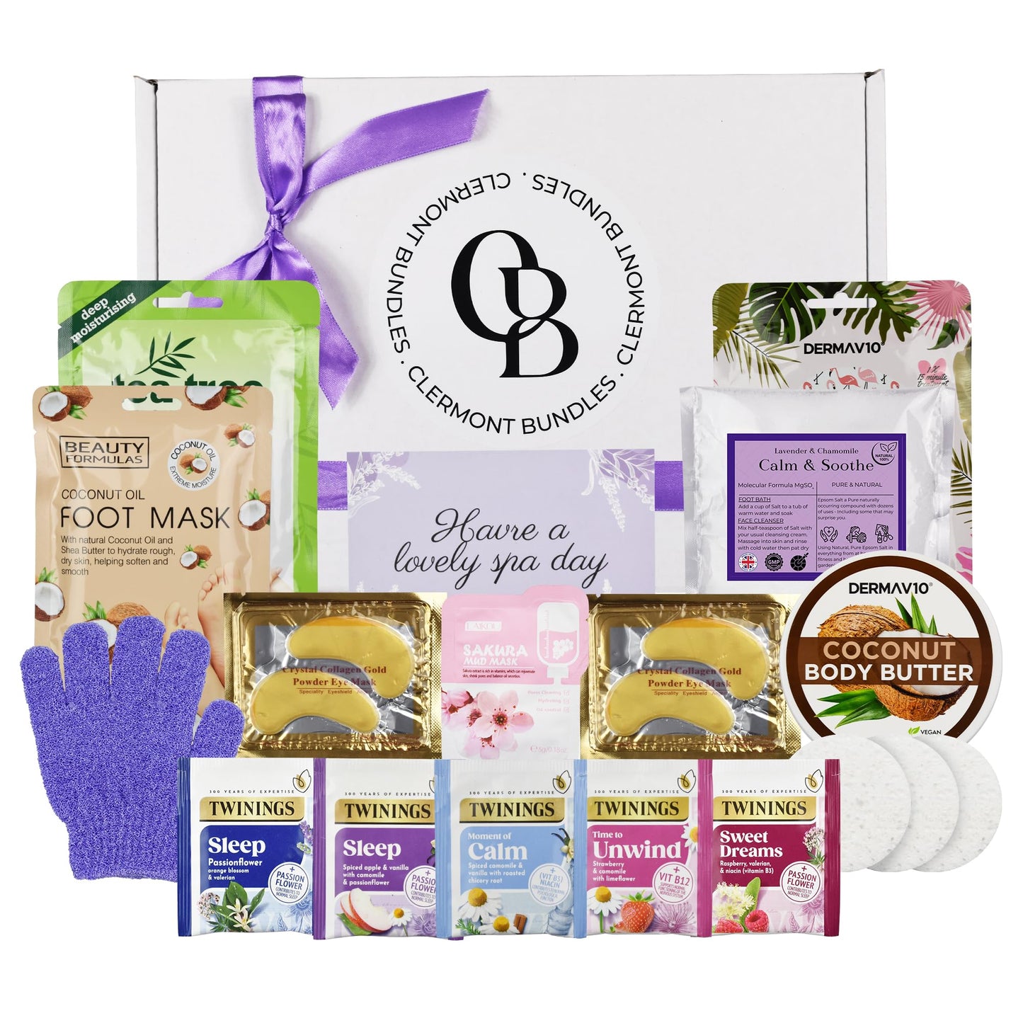 Pamper Gift Set for Women - Relaxation Gifts For Women, Self Care Pamper Hamper, Includes 18 Items, Face Mask, Foot Pack, Hand Pack, Hair Mask, Eye